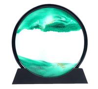 Muuookka Verre Ronde 3D Sorabre Mouture Mouture Sable Art Picture Mouvement Sea Paysage de Fluent Crafting Painting for Office Home