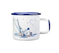 Muurla Mug Moomin Sailors en émail blanc 0,37 l