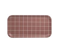Muurla Plateau Checks & Stripes 22x43 cm Brown