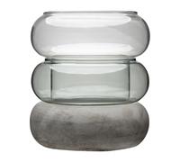 Muurla Vase/Photophore Bagel 22 cm Gris
