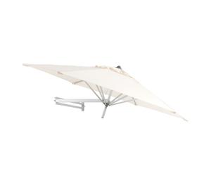 Muurparasol - Hexagonaal / Rond - Parasol voor Muur of Wand - 250 cm diameter - Ecru / Gebroken wit