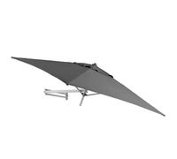 Muurparasol Vierkant - 200x200cm - Grijs - Parasol met muurbevestiging