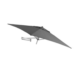 Muurparasol Vierkant - 200x200cm - Grijs - Parasol met muurbevestiging