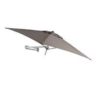 Muurparasol Vierkant - 200x200cm - Taupe - Parasol met muurbevestiging