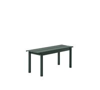 Muuto Banc Linear Steel - 110 cm - vert foncé