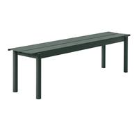Muuto Banc Linear steel bench 170x34 cm Dark green