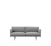 Muuto Canapé Outline 2 places Fiord 151 grey-Black