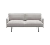 Muuto Canapé Outline Soft Clay 12-pieds noirs. 2 places