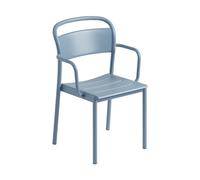 Muuto Chaise à accoudoirs Linear steel armchair Pale blue