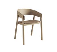 Muuto Chaise avec accoudoirs Cover assise revêtue de tissu Remix 252-oak