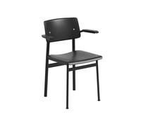 Muuto Chaise avec accoudoirs Loft Black-Black