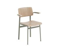 Muuto Chaise avec accoudoirs Loft Oak-Dusty green