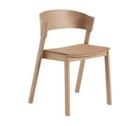 Muuto Chaise capitonné Cover chêne lxHxP 53,6x75,4x45,4cm