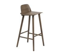 Muuto Chaise de bar Nerd 75 cm Brun foncé tacheté