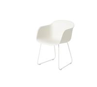 Muuto Chaise Fiber - Support traîneau - Blanc nature - Structure blanchec