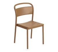 Muuto Chaise Linear steel side chair Burnt orange