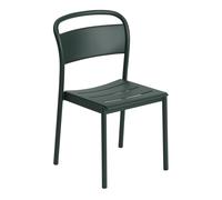 Muuto Chaise Linear steel side chair Dark green