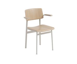 Muuto Chaise Loft - chêne/ gris - avec accoudoirs