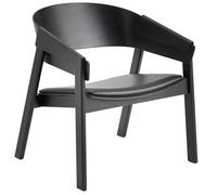 Muuto Cover Fauteuil Cuir Rembourré Noir