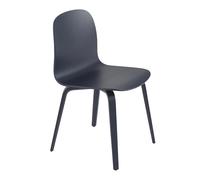Muuto Chaise Visu Chair base en bois Midnight blue