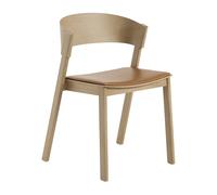 Muuto Cover Side Chair leather Cognac-chêne