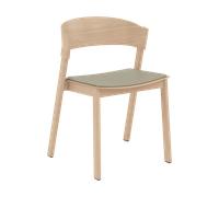 Muuto Cover Side Chair leather Refine leather stone-Oak