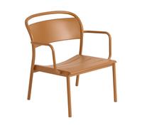 Muuto Fauteuil lounge Linear Steel Burnt orange