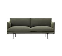 Muuto Outline - Canapé 2 places vert foncé PxHxP 170x69.5x84cm