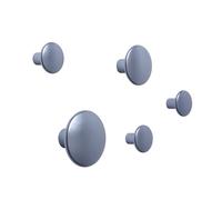 Muuto Patère The Dots métal lot de 5 Pale blue