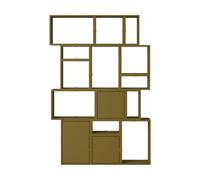 Muuto Système de rangement Stacked bibliothèque configuration 2 Brown green