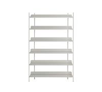 Muuto Système d'étagères Compile - gris - Configuration 4