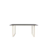 Muuto Table à manger 70/70 170x85 cm Black linoleum-Plywood-Sand