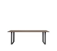 Muuto Table 70/70 L 225cm chêne fumé, noir 225x90cm