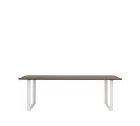 Muuto Table à manger 70/70 225x90 cm Solid smoked oak-White