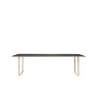 Muuto Table à manger 70/70 255x108 cm Black linoleum-Plywood-Sand
