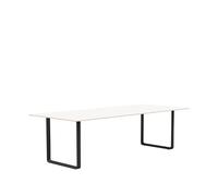 Muuto Table à manger 70/70 255x108 cm White laminate-Plywood-Black