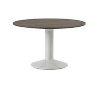 Muuto Table à pied central Midst Ø120 cm Dark Oiled Oak-Grey
