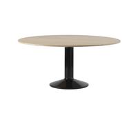 Muuto Table à pied central Midst Ø160 cm Oiled Oak-Black