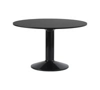 Muuto Table à pied central Midst Black linoleum-black. Ø120 cm