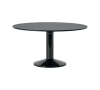 Muuto Table à pied central Midst Black linoleum-black. Ø140 cm