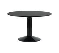 Muuto Table à pied central Midst Black nanolaminate-black. Ø120 cm