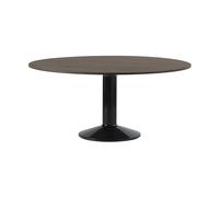 Muuto Table à pied central Midst Dark oiled oak-black. Ø160 cm