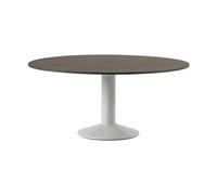 Muuto Table à pied central Midst Dark oiled oak-grey. Ø160 cm