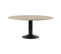 Muuto Table à pied central Midst Oiled oak-black. Ø160 cm