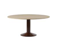 Muuto Table à pied central Midst Oiled oak-dark red. Ø160 cm