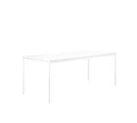 Muuto Table Base carrée - stratifié blanc - blanc - bordures vernies - L
