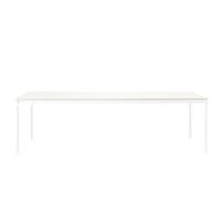 Muuto Table Base carrée - XL - bordures vernies - blanc - stratifié blanc