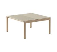 Muuto Table basse Couple 1 Plain-1 Wavy 80x84x40 cm Sand-oak