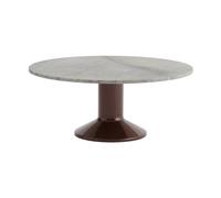 Muuto Table basse Midst Grey marble-dark red. Ø90 cm