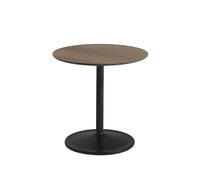 Muuto Table d'appoint Soft Ø48cm Smoked oak-Black H: 48 cm